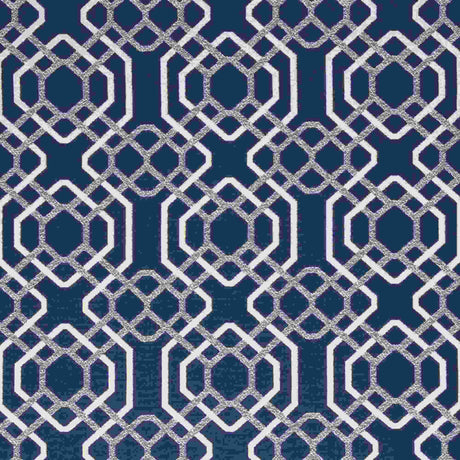 Sample of Bella Dura Alexandria Marine 7335 Upholstery Fabric