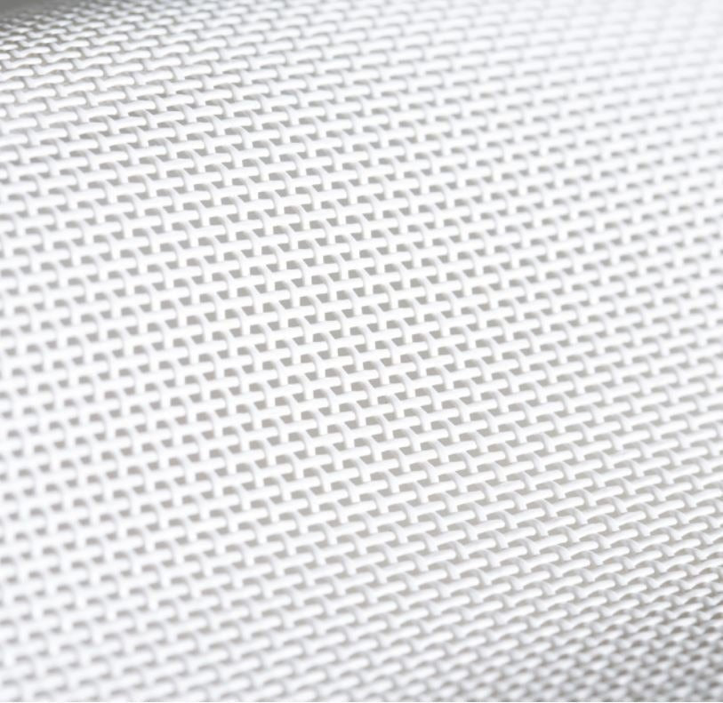 Sample of By the Roll - Textilene 80 White T18DES266 126 inch Shade / Mesh Fabric