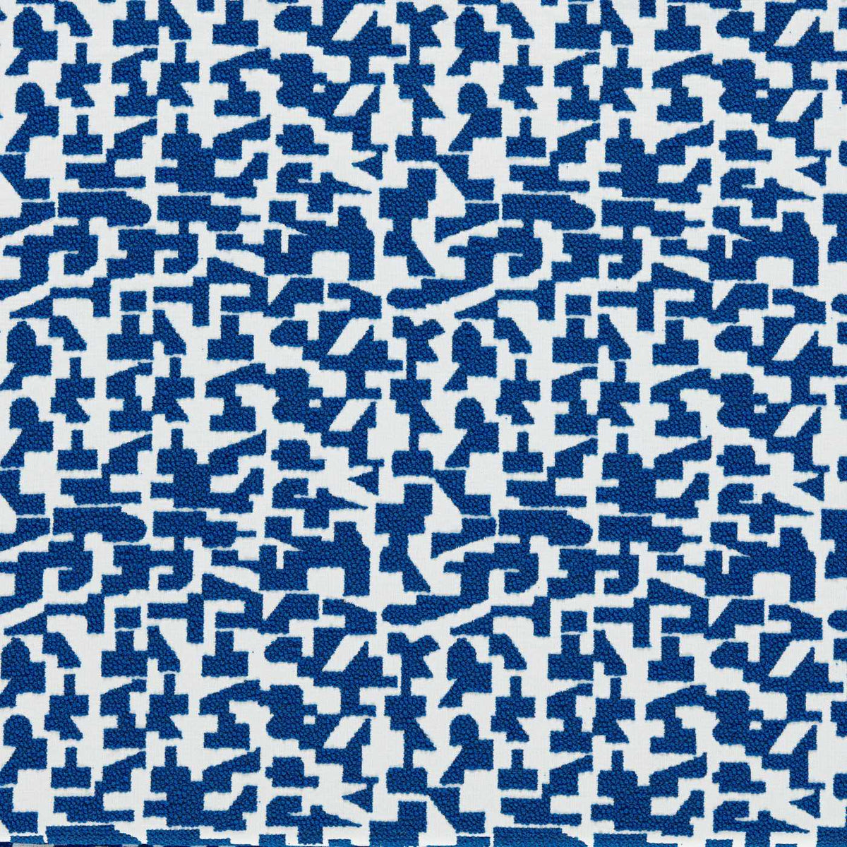 Sample of Clarke and Clarke Kaleia Cobalt F1796-01 Alfresco Indoor Outdoor Weaves Collection Upholstery Fabric