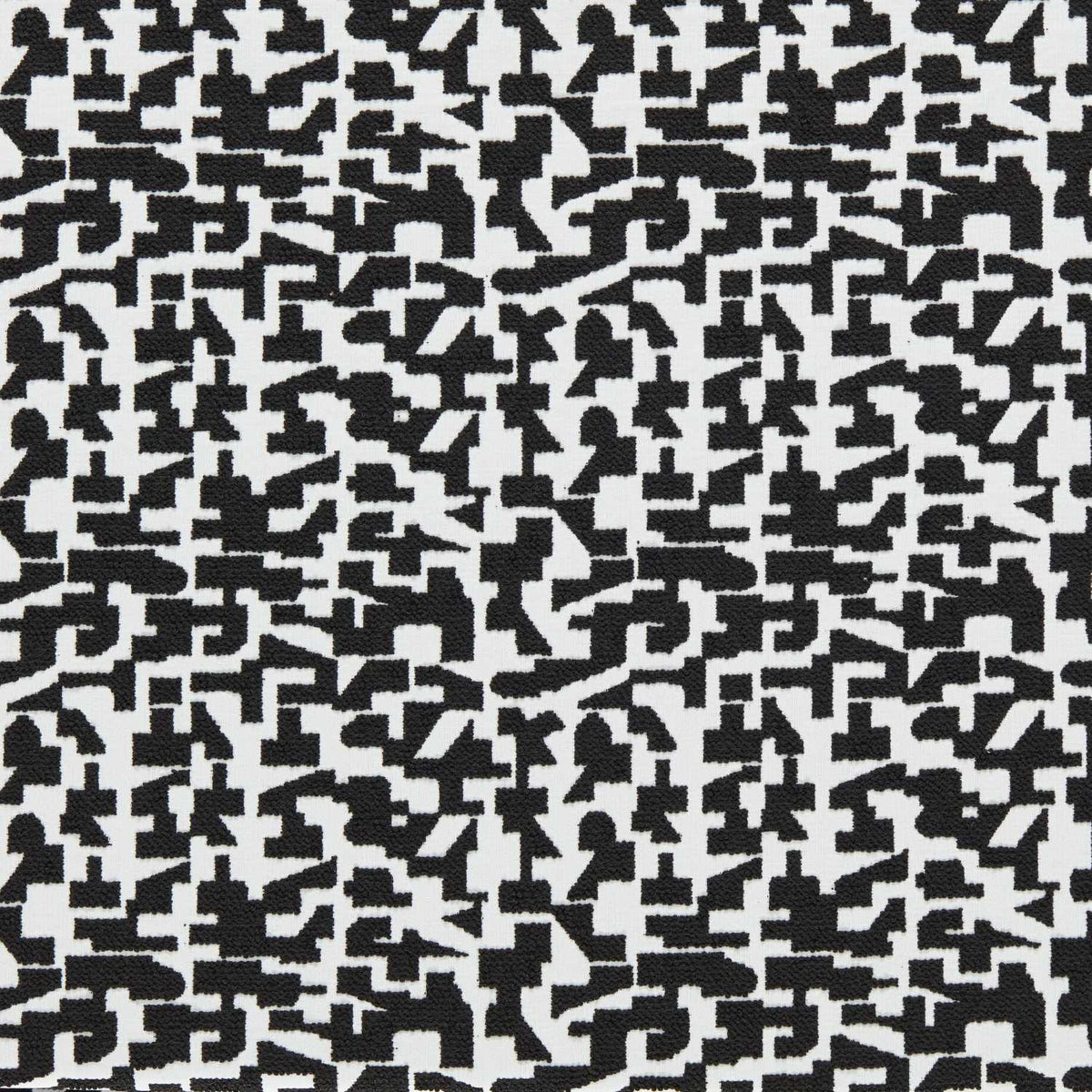 Sample of Clarke and Clarke Kaleia Ebony F1796-03 Alfresco Indoor Outdoor Weaves Collection Upholstery Fabric