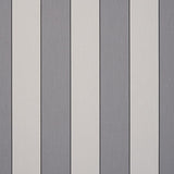 Sample of Dickson Sienne Dark Gray / Light Gray Wide Stripe 8931 North American Collection Awning / Shade Fabric