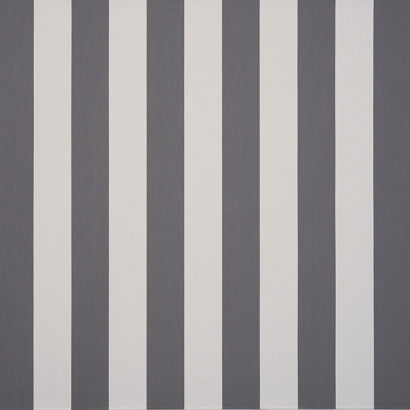 Sample of Dickson Slate Dark Gray / Natural Stripe 8922 North American Collection Awning / Shade Fabric