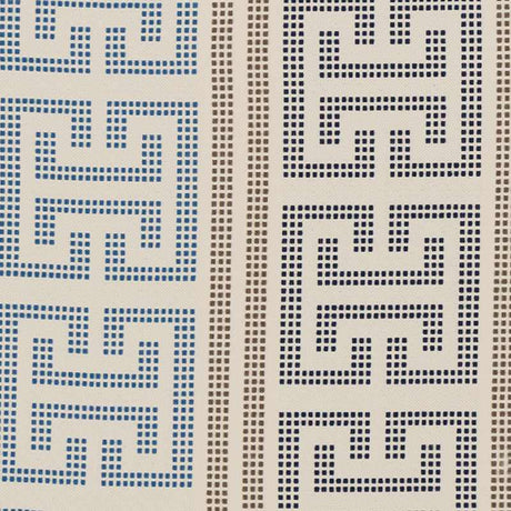 Duralee Blue / Brown DU16350-108 Pavilion VII Bella-Dura Indoor/Outdoor Wovens Collection Upholstery Fabric