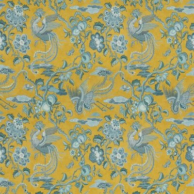 GP And J Baker Chifu Ochre / Blue Bp10852-2 Chifu Collection Multipurpose Fabric