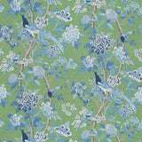 GP And J Baker Hydrangea Bird Emerald / Blue Bp10851-3 Chifu Collection Multipurpose Fabric