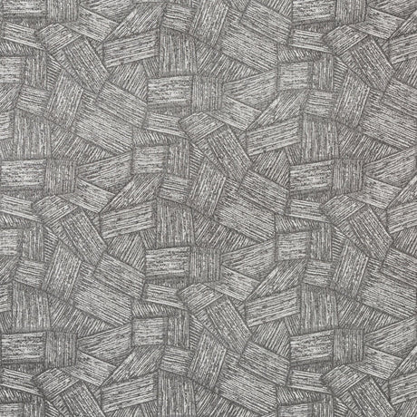 Sample of Kravet Couture Legno Ivory / Noir 35493-81 Vista Collection Upholstery Fabric