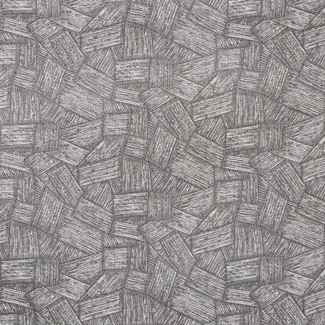 Sample of Kravet Couture Legno Ivory / Noir 35493-81 Vista Collection Upholstery Fabric