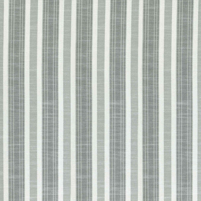 Sample of Kravet Design Sims Stripe Graphite 37046-1121 Latitude Collection by Thom Filicia Upholstery Fabric