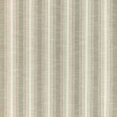 Sample of Kravet Design Sims Stripe Stone 37046-106 Latitude Collection by Thom Filicia Upholstery Fabric