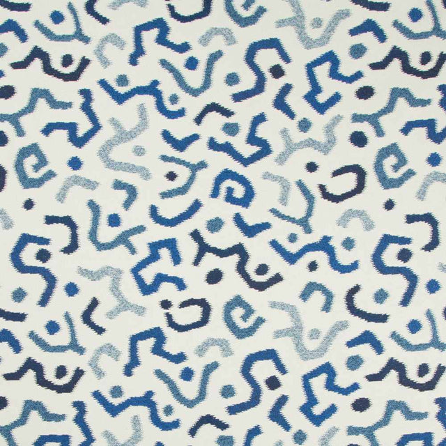 Sample of Kravet Mahe Marine 34884-15 Oceania Indoor/Outdoor Collection Upholstery Fabric