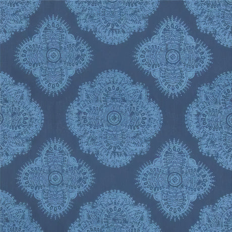 Sample of Kravet Sunbrella Bendi Indigo 34542 - 50 Echo Ibiza Collection Upholstery Fabric