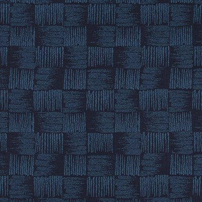 Sample of Lee Jofa Motto Navy 2019141-50 Terra Firma III Indoor/Outdoor Collection by Kelly Wearstler Upholstery Fabric