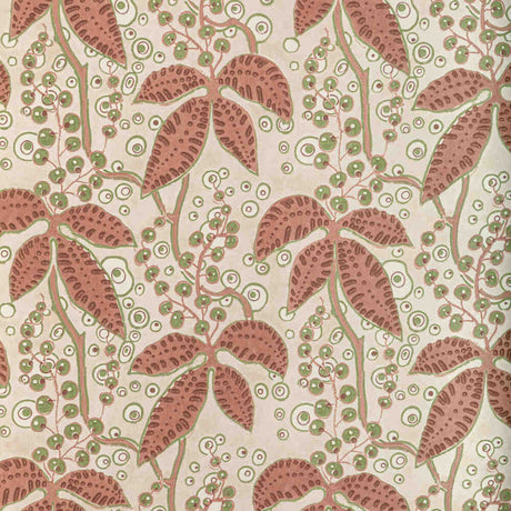 Sample of Lee Jofa Putnam Paper Brick / Green 2022105-324 Bunny Williams Arcadia Wallpaper Collection Wall Covering