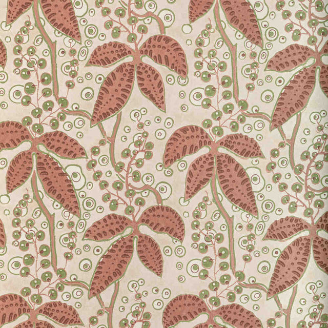 Sample of Lee Jofa Putnam Paper Brick / Green 2022105-324 Bunny Williams Arcadia Wallpaper Collection Wall Covering