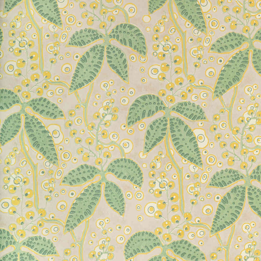 Sample of Lee Jofa Putnam Paper Celery / Yellow 2022105-314 Bunny Williams Arcadia Wallpaper Collection Wall Covering