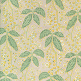 Sample of Lee Jofa Putnam Paper Celery / Yellow 2022105-314 Bunny Williams Arcadia Wallpaper Collection Wall Covering