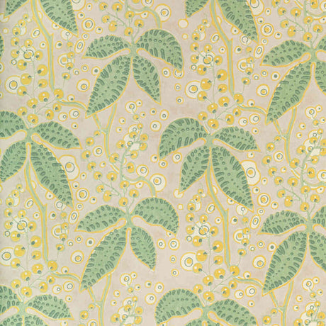 Sample of Lee Jofa Putnam Paper Celery / Yellow 2022105-314 Bunny Williams Arcadia Wallpaper Collection Wall Covering