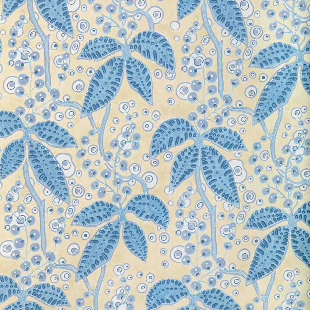 Sample of Lee Jofa Putnam Paper Delft / Blue 2022105-155 Bunny Williams Arcadia Wallpaper Collection Wall Covering