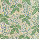 Sample of Lee Jofa Putnam Paper Leaf / Blue 2022105-315 Bunny Williams Arcadia Wallpaper Collection Wall Covering