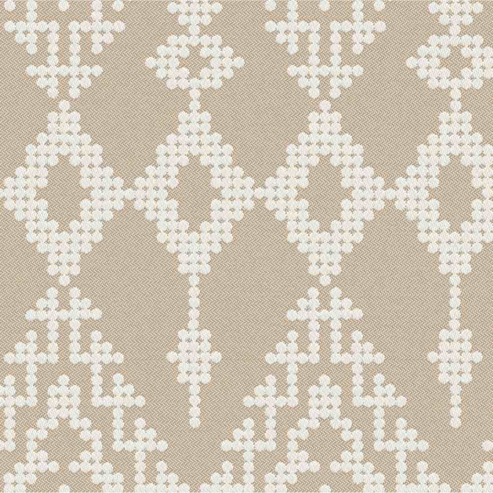 Sample of Outdura Folklore Ecru 11600 Ovation 4 Collection - Warm Winter Upholstery Fabric