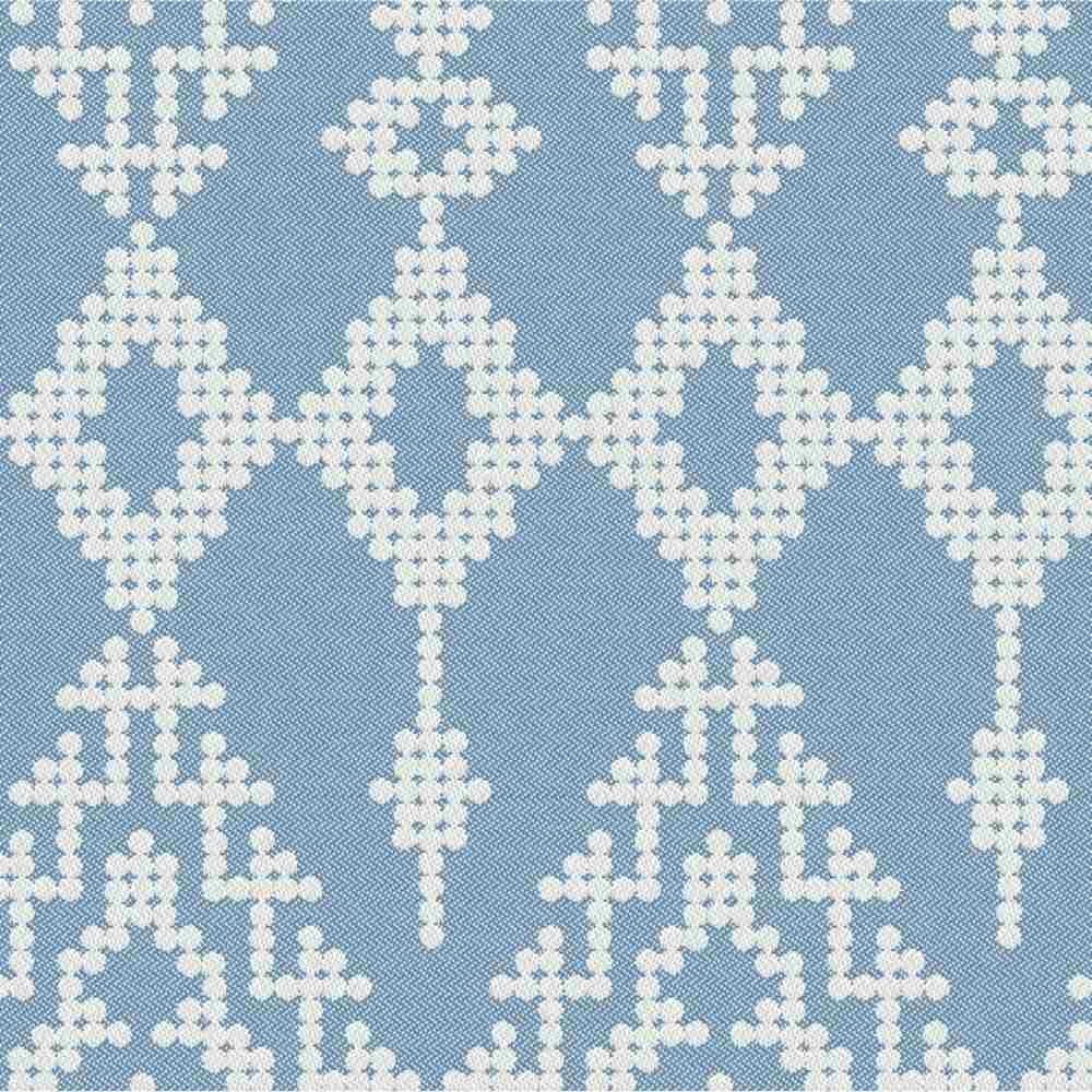 Sample of Outdura Folklore Lotus 11602 Ovation 4 Collection - Morning Sky Upholstery Fabric