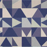 Sample of Outdura Geo Nautical 8804 Ovation 3 Collection - Lofty Blue Upholstery Fabric