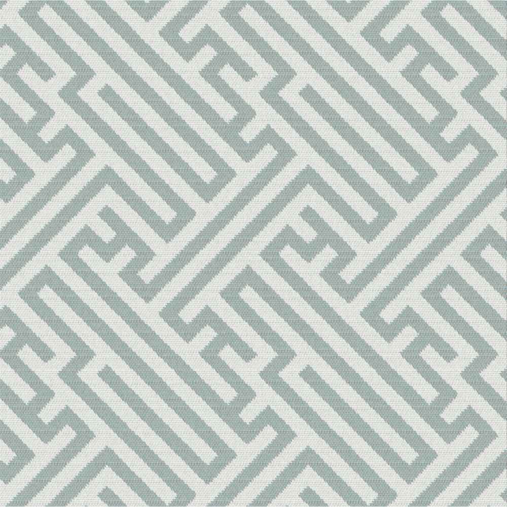 Sample of Outdura Labyrinth Aqua 12002 Ovation 4 Collection - Morning Sky Upholstery Fabric