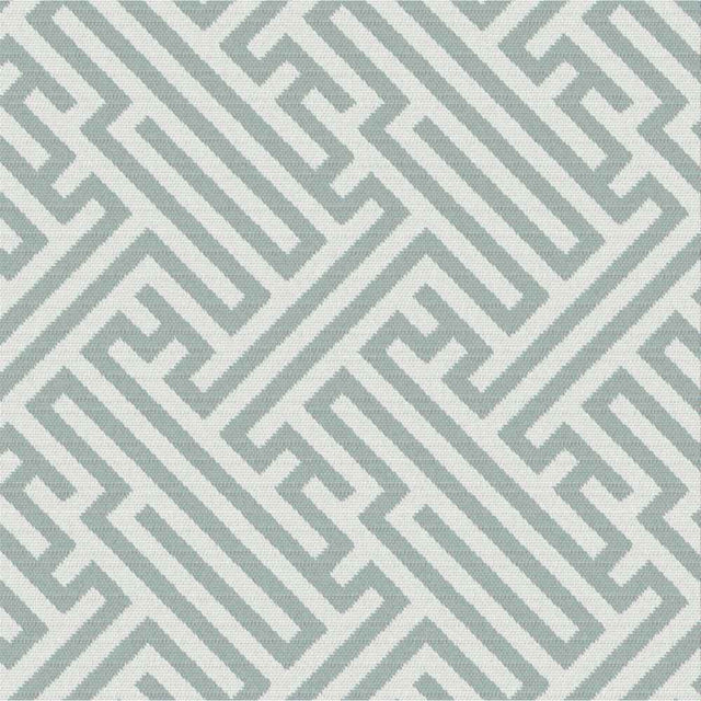Sample of Outdura Labyrinth Aqua 12002 Ovation 4 Collection - Morning Sky Upholstery Fabric