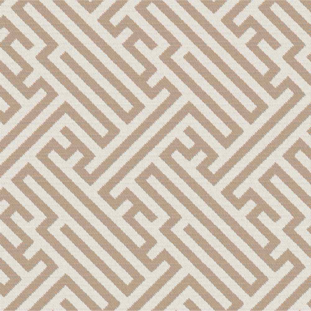 Sample of Outdura Labyrinth Ochre 12003 Ovation 4 Collection - Tawny Sunset Upholstery Fabric