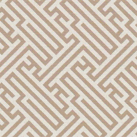 Sample of Outdura Labyrinth Ochre 12003 Ovation 4 Collection - Tawny Sunset Upholstery Fabric