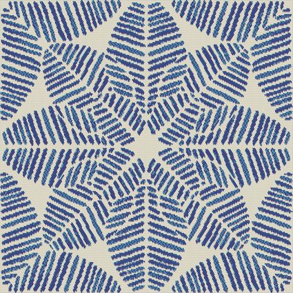 Sample of Outdura Palmetto Azure 1832 Modern Textures Collection - Reversible Upholstery Fabric