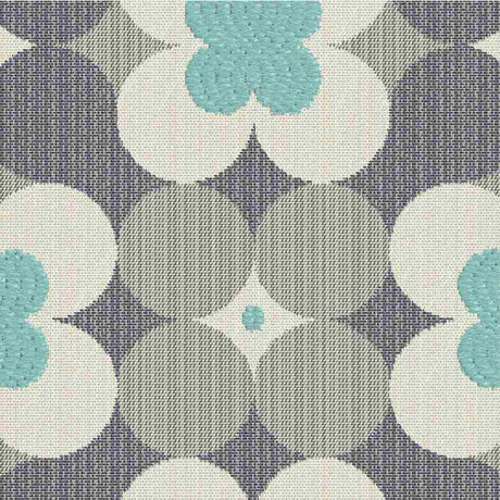 Sample of Outdura Poppy Capri 7503 Ovation 3 Collection - Lofty Blue Upholstery Fabric