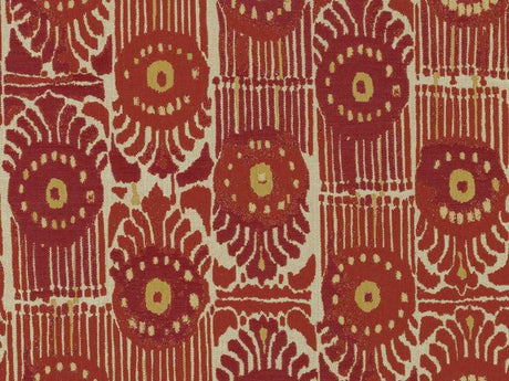 Sample of Perennials Bazaar Red Coral 797-166 Road Trippin Collection Upholstery Fabric