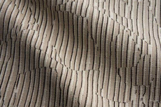Sample of Perennials Cadence Black & Tan 815-393 In the Mix Collection Upholstery Fabric