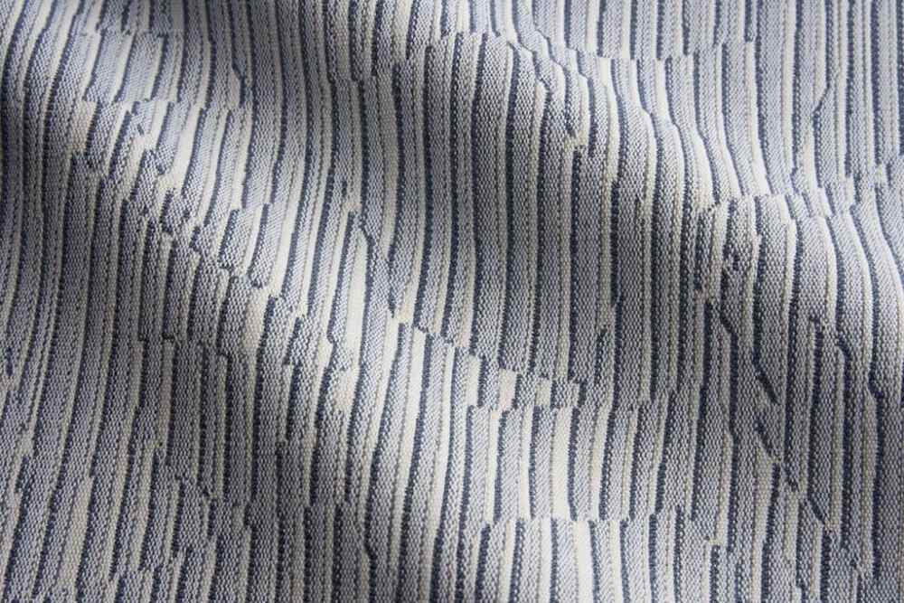 Sample of Perennials Cadence Washed Denim 815-76 In the Mix Collection Upholstery Fabric