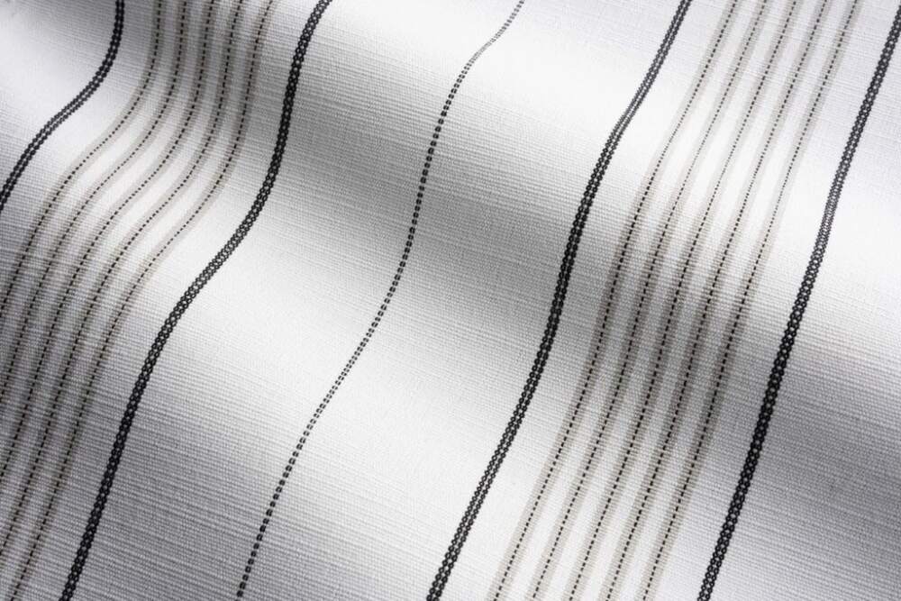 Sample of Perennials Canal Stripe Blanca 833-28 Vincent van Duysen Collection Upholstery Fabric