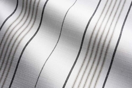 Sample of Perennials Canal Stripe Blanca 833-28 Vincent van Duysen Collection Upholstery Fabric