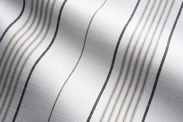 Sample of Perennials Canal Stripe Blanca 833-28 Vincent van Duysen Collection Upholstery Fabric