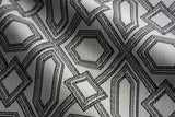 Sample of Perennials Diamonds Are Forever Noir 739-16 Timothy Corrigan Collection Upholstery Fabric