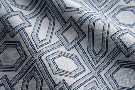 Sample of Perennials Diamonds Are Forever Wedgewood 739-348 Timothy Corrigan Collection Upholstery Fabric