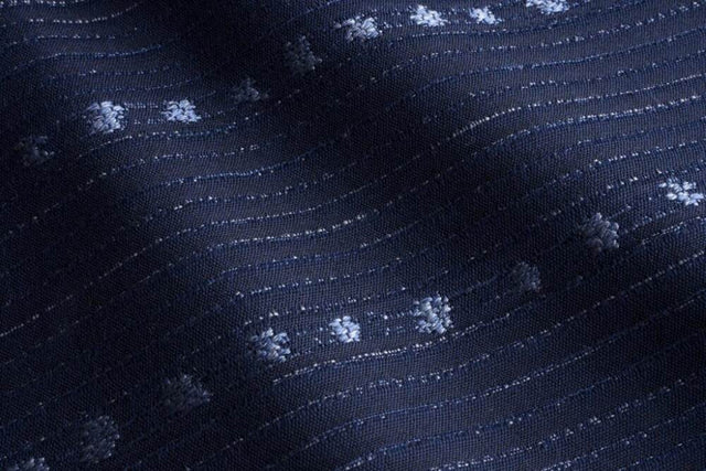 Sample of Perennials Dotty Blue Jean 817-501 Vincent van Duysen Collection Upholstery Fabric