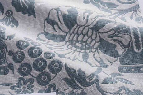 Sample of Perennials Eastern Eden Cerulean 734-398 Timothy Corrigan Collection Upholstery Fabric