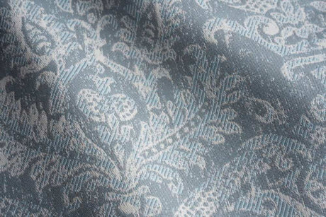 Sample of Perennials Go For Baroque Cerulean 736-398 Timothy Corrigan Collection Upholstery Fabric