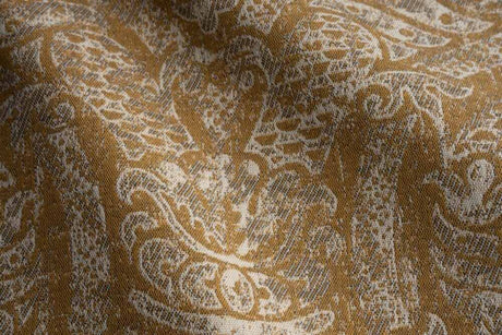Sample of Perennials Go For Baroque Venetian Gold 736-394 Timothy Corrigan Collection Upholstery Fabric