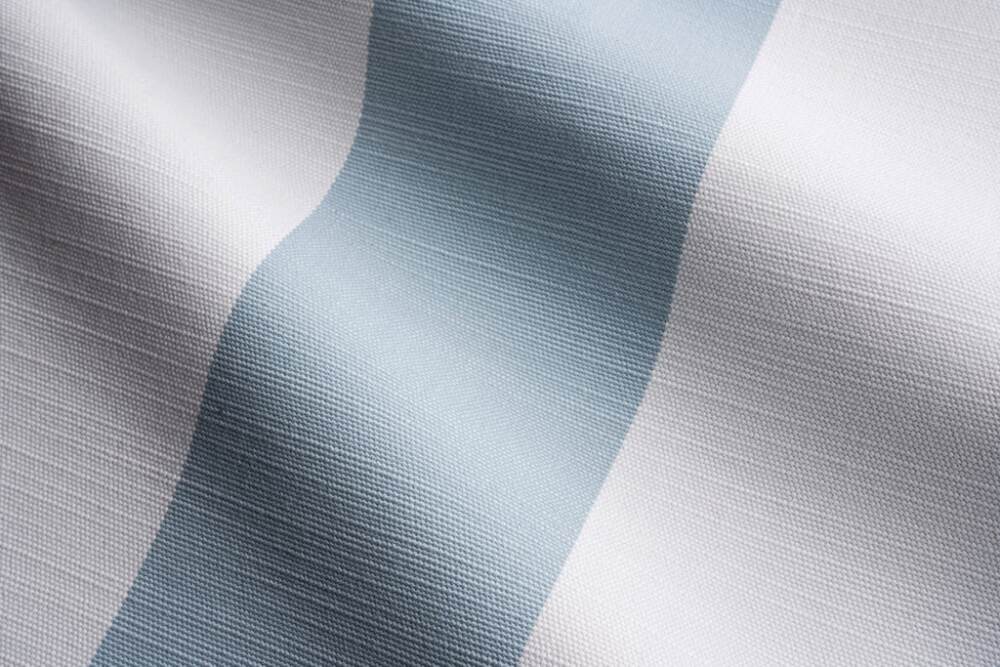 Sample of Perennials Go To Stripe Ice Blue 570-798 Villa del Sol Collection Upholstery Fabric