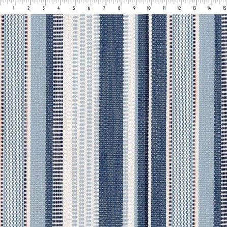 Sample of Perennials Left Bank Stripe Capri 837-719 Bannenberg and Rowell Collection Upholstery Fabric
