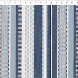 Sample of Perennials Left Bank Stripe Capri 837-719 Bannenberg and Rowell Collection Upholstery Fabric