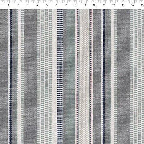 Sample of Perennials Left Bank Stripe Misty Mint 837-773 Bannenberg and Rowell Collection Upholstery Fabric