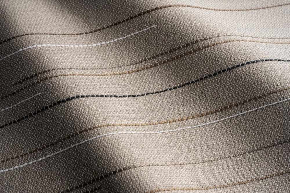 Sample of Perennials Lines In The Sand Sandstone 897-150 On Cloud Nine Collection Upholstery Fabric