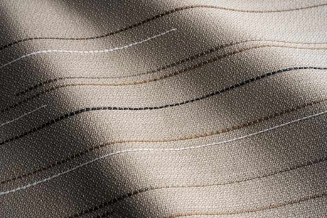 Sample of Perennials Lines In The Sand Sandstone 897-150 On Cloud Nine Collection Upholstery Fabric